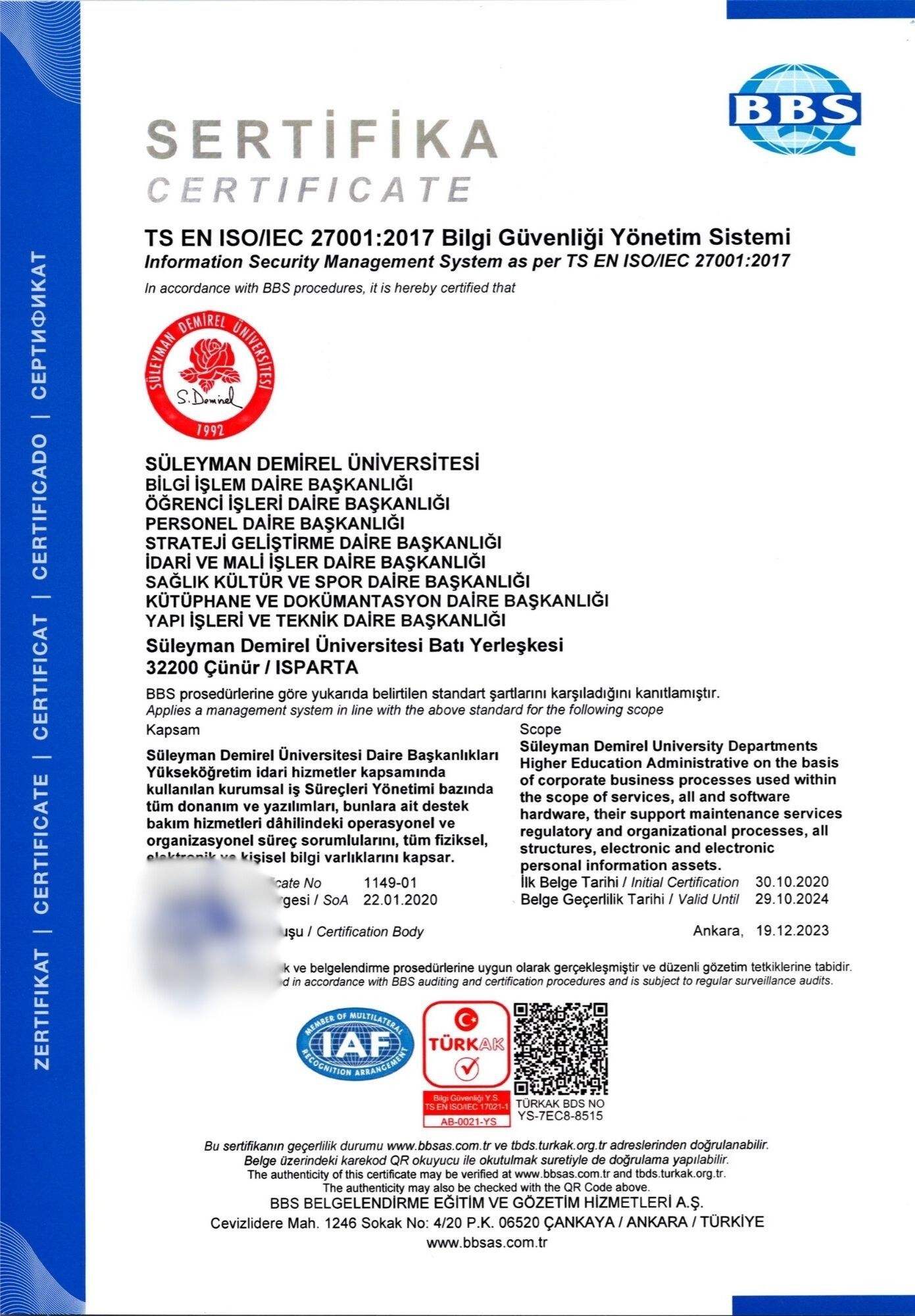 ISO 27001 BGYS
